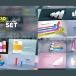 دانلود پروژه آماده افترافکت: نمودار اینفوگرافیک سه بعدی 3D Infographics Set