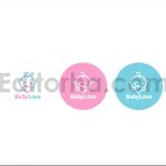 دانلود فایل لایه باز لوگو فروشگاه کودک و نوزاد Baby Love Logo