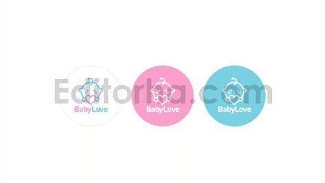 دانلود فایل لایه باز لوگو فروشگاه کودک و نوزاد Baby Love Logo
