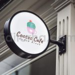 دانلود فایل لایه باز لوگو کافی شاپ طرح کاکتوس Cactus cafe Logo