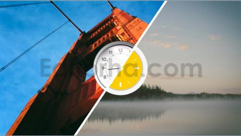 پروژه آماده افترافکت: لوگوموشن ساعت Clock Logo Reveal