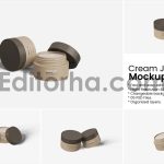 دانلود موکاپ ظرف کرم آرایشی Cream Jar Mockup