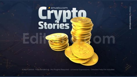 دانلود پروژه آماده افترافکت: استوری اینستاگرام ارز دیجیتال Crypto Stories