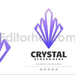 دانلود فایل لایه باز لوگو هنری کریستال Crystal Line Art Logo