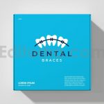 دانلود فایل لایه باز لوگو ارتودنسی دندان Dental Braces Logo