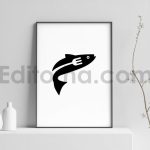 دانلود فایل لایه باز لوگو رستوران غذاهای دریایی Fish Fork Restaurant Logo