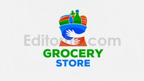 دانلود فایل لوگو فروشگاه مواد غذایی Grocery Store Logo