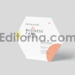 موکاپ کارت ویزیت شش ضلعی2