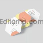 موکاپ کارت ویزیت شش ضلعی6