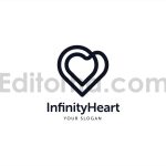 دانلود فایل لایه باز لوگو بی نهایت طرح قلب Infinity Heart Logo Template