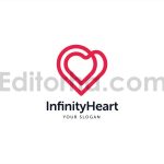 دانلود فایل لایه باز لوگو بی نهایت طرح قلب Infinity Heart Logo Template
