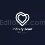 دانلود فایل لایه باز لوگو بی نهایت طرح قلب Infinity Heart Logo Template