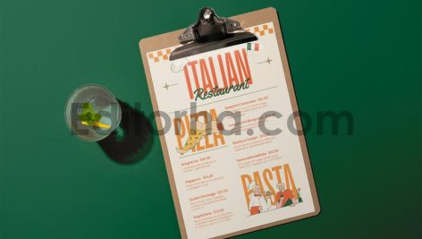 طرح لایه باز منوی رستوران-کافه4