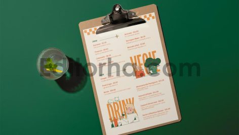 طرح لایه باز منوی رستوران-کافه2