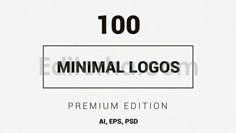 دانلود فایل لایه باز پک 100طرح لوگو مینیمال 100 Minimal Logos