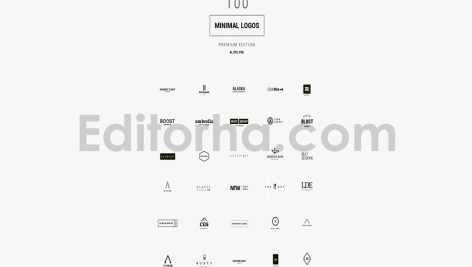 دانلود فایل لایه باز پک 100طرح لوگو مینیمال 100 Minimal Logos