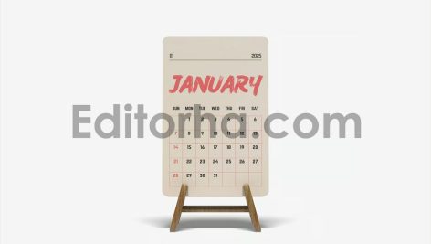 موکاپ تقویم رومیزی با استند چوبی3