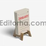 موکاپ تقویم رومیزی با استند چوبی5