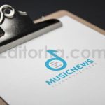 دانلود فایل لایه باز لوگو اخبار موسیقی Music News Logo
