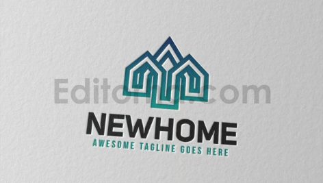دانلود فایل لایه باز لوگوی املاکی و مسکن New Home