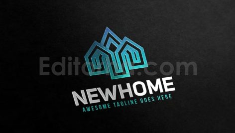 دانلود فایل لایه باز لوگوی املاکی و مسکن New Home