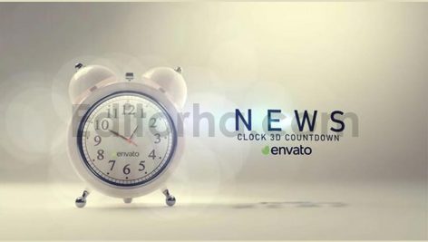 پروژه آماده افترافکت: لوگوموشن ساعت News Clock Logo