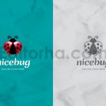 دانلود فایل لایه باز لوگو ساده با طرح کفشدوزک Nicebug Logo Template