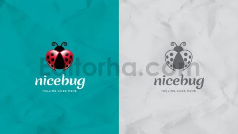 دانلود فایل لایه باز لوگو ساده با طرح کفشدوزک Nicebug Logo Template