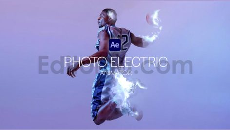 پروژه آماده افترافکت: وله با افکت آتش و صاعقه برای عکس Photo Electric