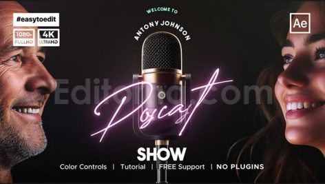 دانلود پروژه آماده افترافکت: اینترو پادکست Podcast Intro