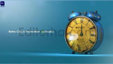 دانلود پروژه آماده پریمیر: لوگوموشن ساعت واقعی Realistic Clock Logo
