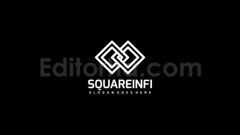 دانلود فایل لایه باز لوگو مربع بی نهایت Square Infinite Logo