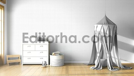 موکاپ دیواره نگاره اتاق کودک3