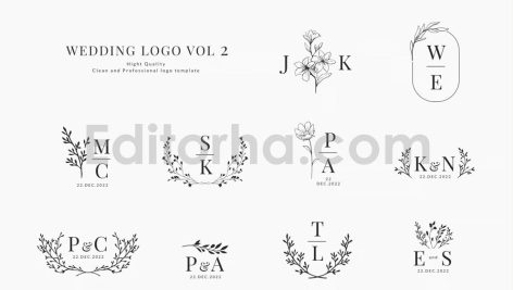 دانلود فایل لایه باز لوگو دعوتنامه عروسی Wedding logo Vol 2