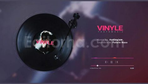 دانلود پروژه آماده افترافکت: اکولایزر موسیقی Vinyl Music Visualizer