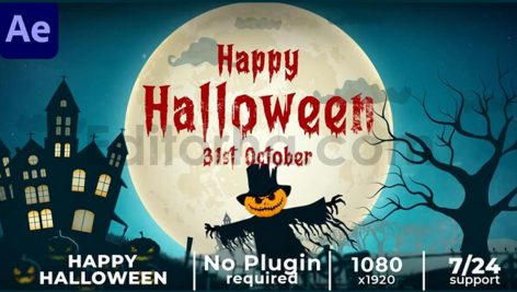 پروژه افترافکت: اینترو هالووین Halloween Intro | Happy Halloween