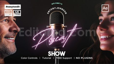 دانلود پروژه آماده افترافکت: اینترو پادکست Podcast Intro