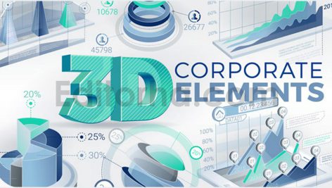 دانلود پروژه آماده افترافکت: اینفوگرافی سه بعدی شرکتی 3D Corporate Elements