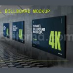 پروژه آماده افترافکت: موکاپ بیلبورد مترو/تونل Tunnel Billboard Mockup