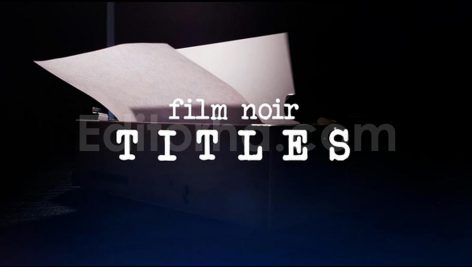 پروژه افترافکت: تیتراژ فیلم نوآر Film Noir Titles