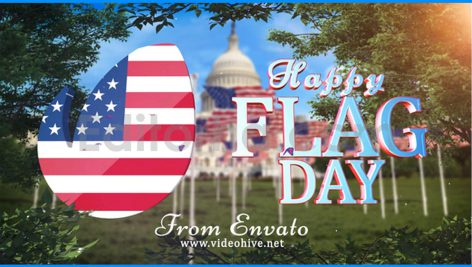 پروژه افترافکت: لوگوموشن روز پرچم Flag Day Logo