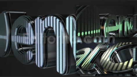 پروژه آماده افترافکت: لوگوموشن سه بعدی با اکولایزر 3D LED Logo Equalizer