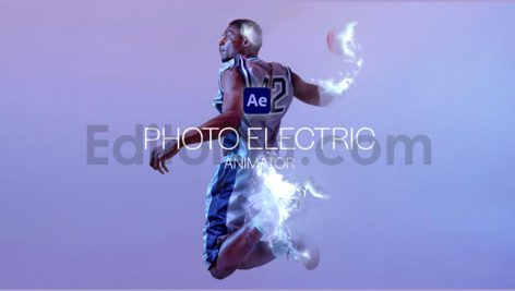 پروژه آماده افترافکت: وله با افکت آتش و صاعقه برای عکس Photo Electric