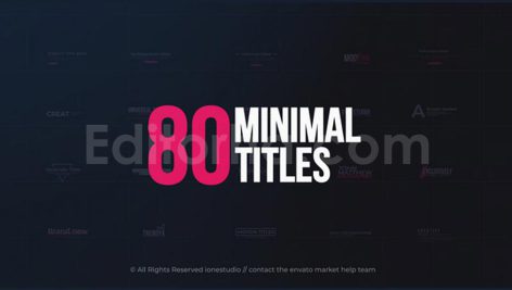 دانلود پروژه آماده افترافکت: پکیج تایتل مینیمال Minimal Titles Pack