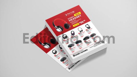 تراکت تبلیغاتی هدفون