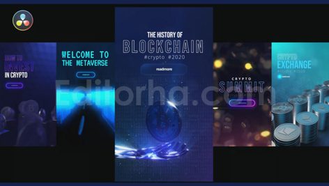 دانلود پروژه آماده داوینچی ریزالو: استوری اینستاگرام ارز دیجیتال Crypto Instagram