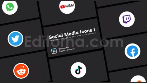 دانلود پروژه آماده داوینچی ریزالو: آیکون شبکه های اجتماعی Social Media Icons