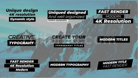 پروژه داوینچی ریزالو: عناوین و متن (تایتل) Typography Titles