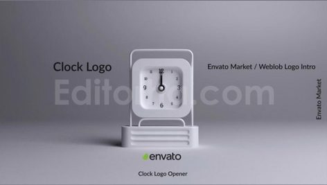 دانلود پروژه آماده داوینچی ریزالو: لوگو موشن ساعت Clock Logo