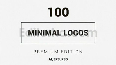 دانلود فایل لایه باز پک 100طرح لوگو مینیمال 100 Minimal Logos